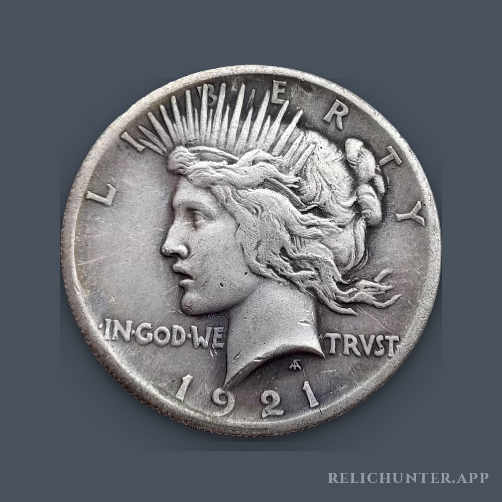 1921 Peace Dollar - High Relief First Year Issue